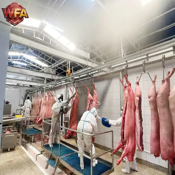 Large Output Cattle Slaughterhouse Line Durable Meat Hook Rail Cattle Slaughter Equipment 17Yrs Experience Custom Design photo-3