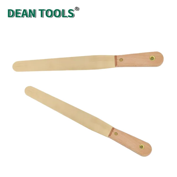 Brass Putty Knife Paint Mixing Knife With Wooden Handle Paint Scraper, Spackle Knife, Wallpaper Scraper
