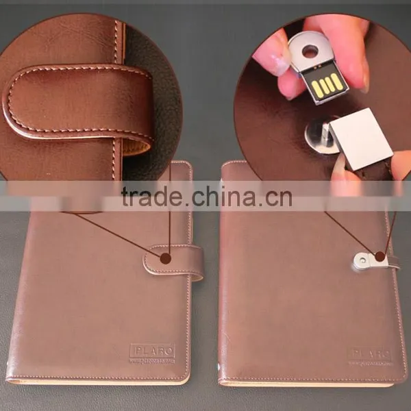 PU Soft Cover Notebook With USB Flash Disk photo-5
