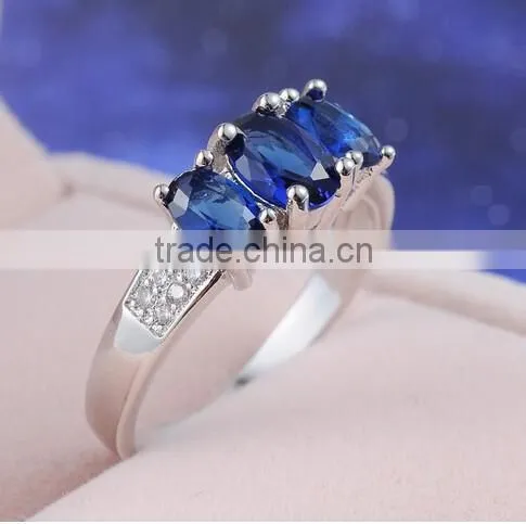 Blue Stone Saudi Arabia Gold Wedding Ring Price photo-2