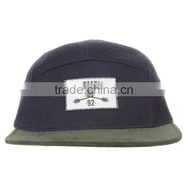 Leather Strap Closure Camping Hat / Made in Guangjia 5 Panel / Snapback Hat photo-2