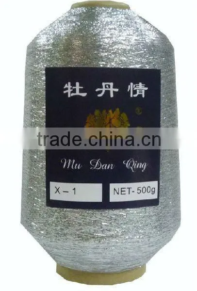 30D*2 MX Type silver Metallic Yarn for weaving