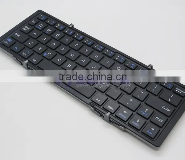 Universial Mini Portable Folding Auminum Wireless Foldable Bluetooth Keyboard for IOS Andriod Windows PC Tablets photo-4