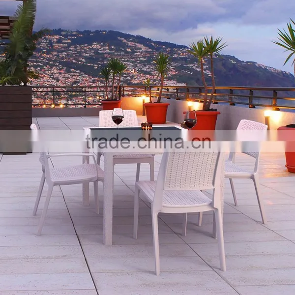 Set Of 4 Simple Fashion Casual Synthetic French Bistro Rattan Chairs Cheap Wicker Rattan Chairs photo-6
