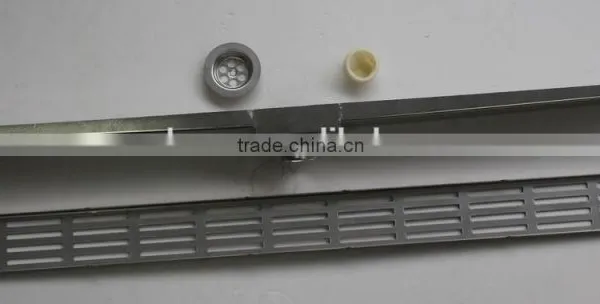 Audemar E Series Straight Edge Sloped Channel Base Stainless Steel 304 Flexible Shower Drain photo-3