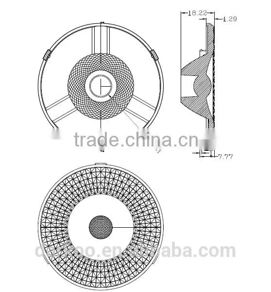 Edison COB Led Lens 69mm 14degree DK6914-JC-4S for Downlight Spotlight Track Light photo-2