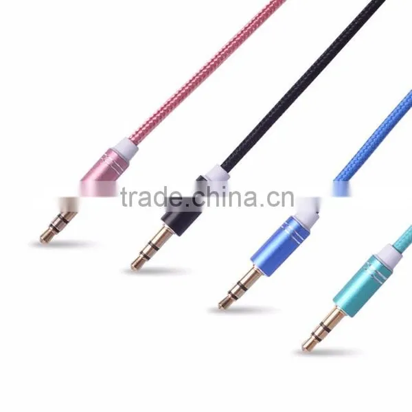 NY Braided 3.5mm Audio Cable 3.5mm Stereo Audio Cable Glod Plated photo-4