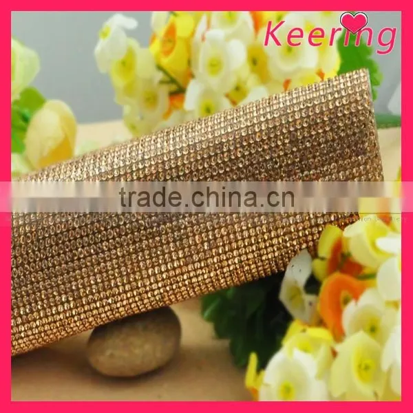 Bling Bling Hot Fix Crystal Rhinestone Mesh For Shoe Decoration WRT-013 photo-2