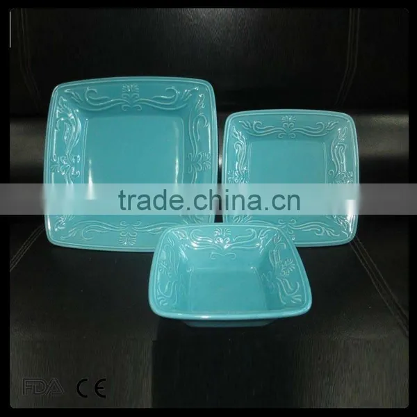 High Quality 18 Pcs Color Glazed Stoneware Dinner Set photo-5