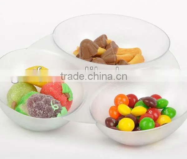 Hot Selling Plastic Plates Disposable Compartment Dessert Dish Plate for Weeding Picnic photo-3