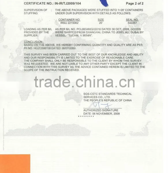 Service Provide: Help Client Check Supplier Original Certificate and Document Such as Sgs Certificate