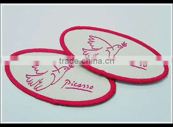 custom woven logo badge patch for uniform apparel