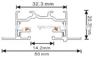 Recessed Single Circuit 2 Wires Track Rail For LED Track COB Light 30w 40w 50watt photo-5