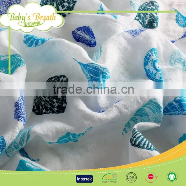 MS-51 47*47 After-washed 100% Organic Cotton Softtextile Muslin Swaddle Blanket Fabric Supplier's Choice