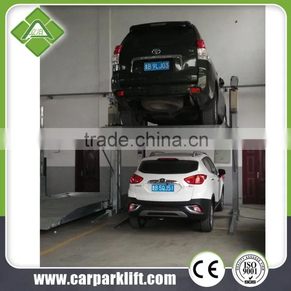 Two Level 2 Post Tilt Parking Lift/ Double Stack Parking System/ Hydraulic Car Park Lift photo-6