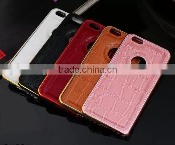 For IPhone 5/5s Crocodile Back Leather With Metal Frame Phone Case,newest Design for Iphone 5/5s Case photo-6