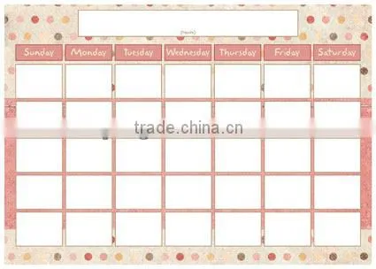 Removable Weekly Planner Whiteboard Sticker
