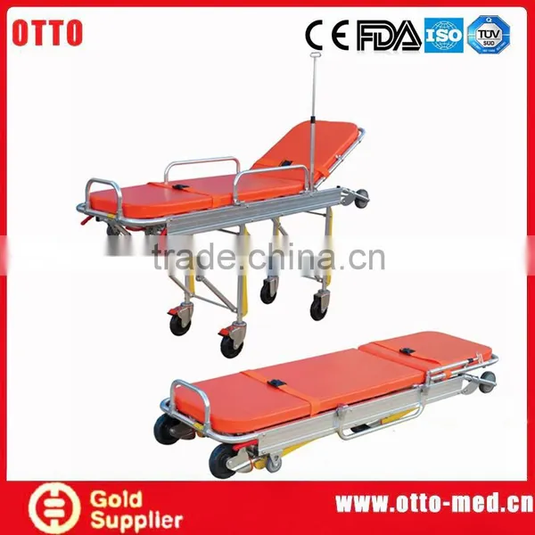 Aluminum automatic loading ambulance stretcher