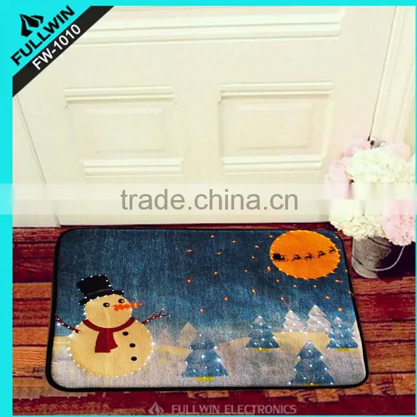New cordless led floor mat turns on when stepped on bed mat with lights