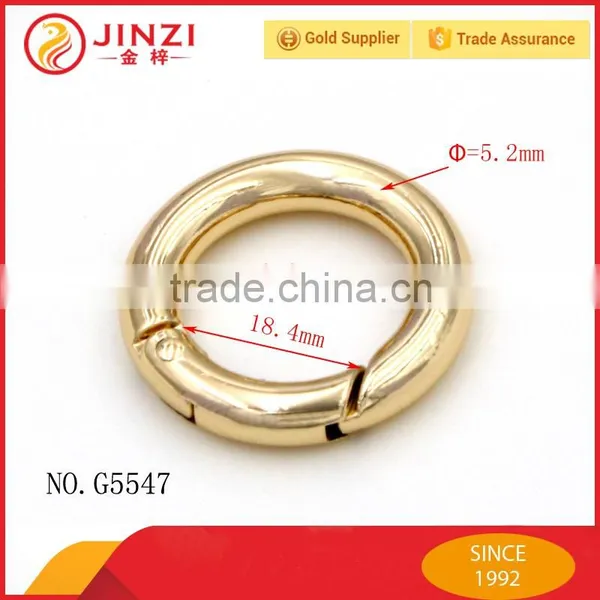 Fashion metal opened round spring ring