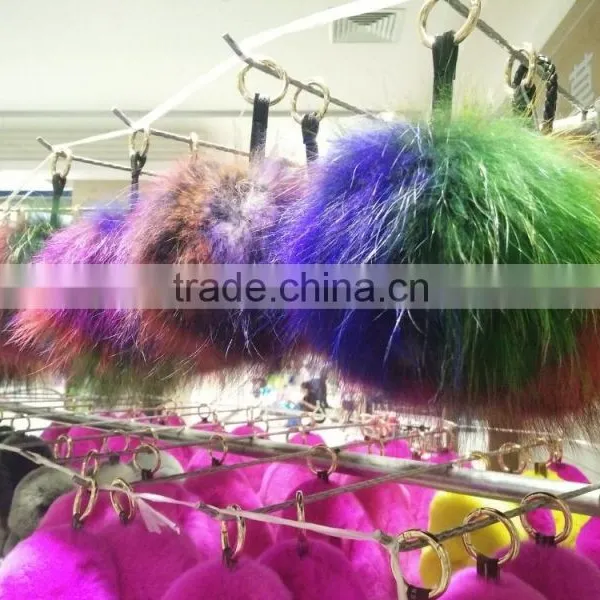 Natural Real Fur Pom Poms Ball / Fur Ball / Raccoon Fur Pompon photo-5