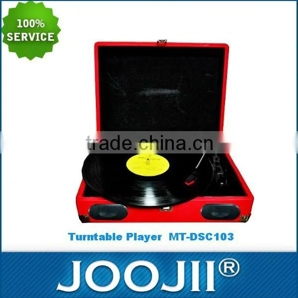 Cheap Portable Easy Operation Suitcase Turntable Player With USB