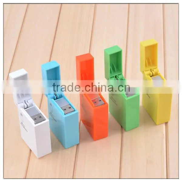 Colorful lighter micro data cable portable and convenient use retractable USB cable
