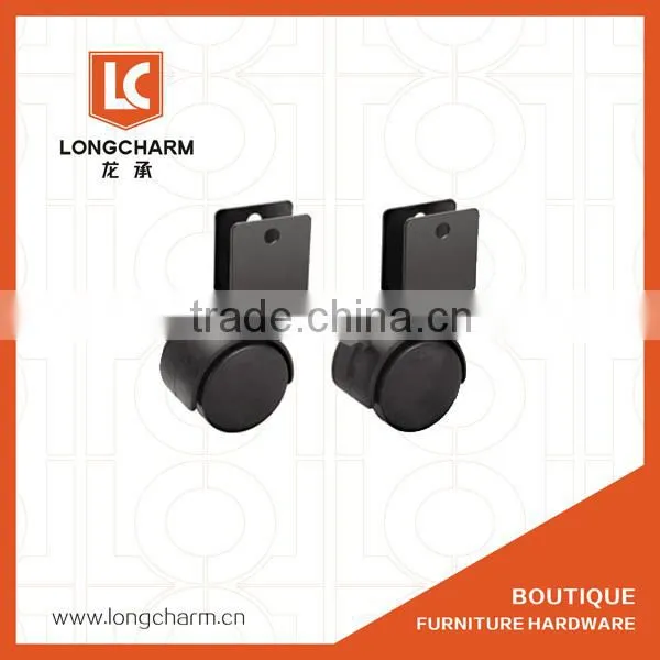 40mm/58mm Black Plastic Chair Locking Casters Furniture Castors photo-3