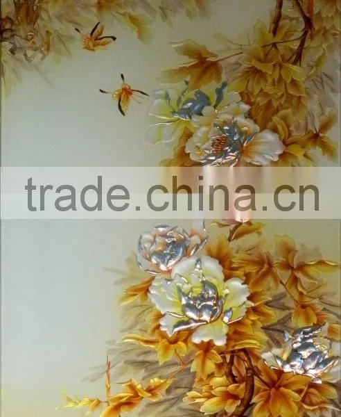 Wholesale Decorative Wall Hanging Glass Painting Pictures Of Flowers photo-5
