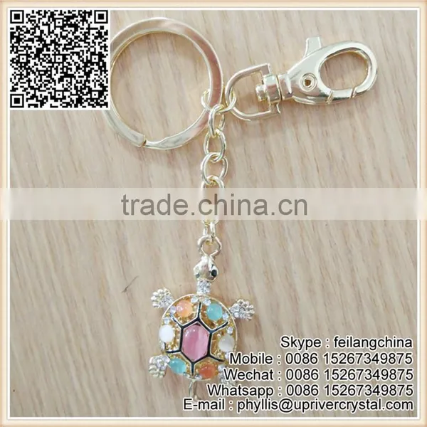 Select Quality Lovely Colorful Keychains Tortoise Key Ring photo-2