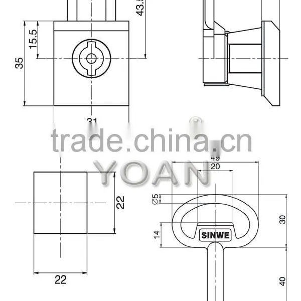 the Universal Key of Triangle Lock Key Cabinet Locks photo-4