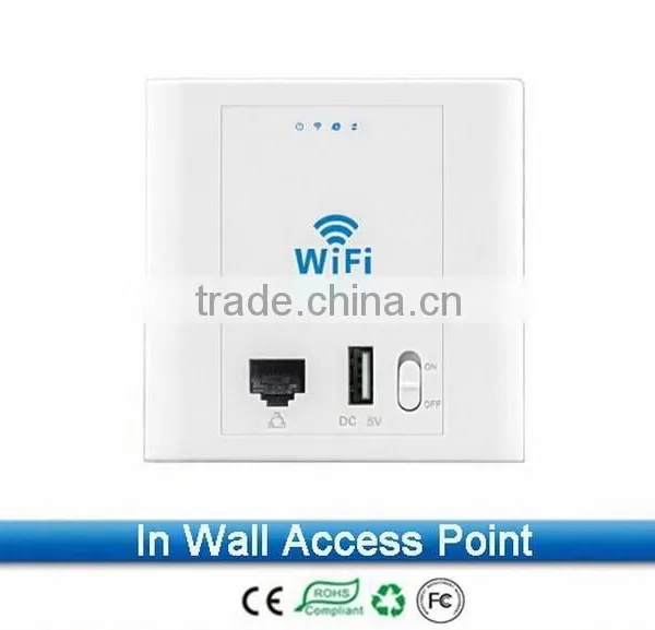 300Mbps Wifi Access Point 2.4G Wall Mount AP With 24V / 48 V POE Support AC Software