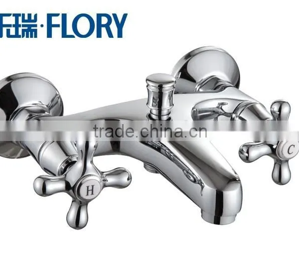 Two Handles Mixer Bathtub Faucet Mixer Double Lever Bathtub Faucet Double Handle Bathroom Faucet