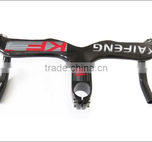 Hot Sale Mountain Bikes Carbon Handlebar Mtb Road Bike Accessories Bicycle Parts Grips With Stem Kaifeng Brands BH0823