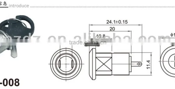 12mm Key Selector Switch,key Switch 12v,metal Touch Key Switch photo-5
