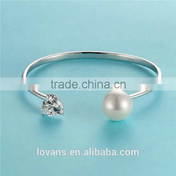 Hot Selling Openable Pearl Bangle FB051 photo-2