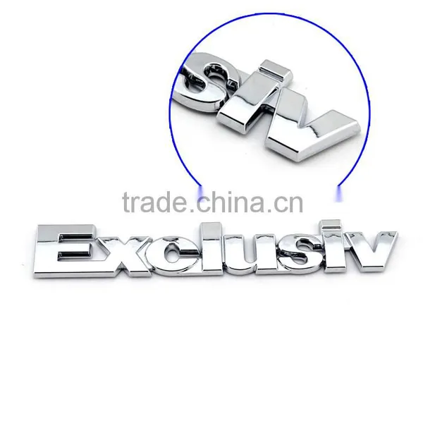 Wholesale Chrome Abs 3D Letters Car Enamel Pin Badge photo-2