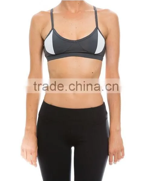 Women Swim Wear Mesh Block Bralette Women Workout Sportbra photo-3
