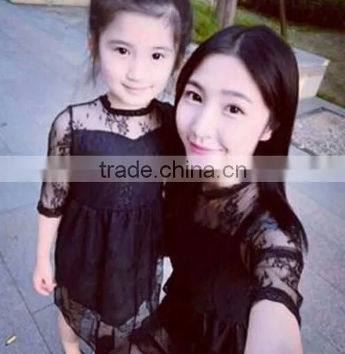 Sexy Wholesale Black Lace Dress 2015 Good Material Black Lace Dress photo-2