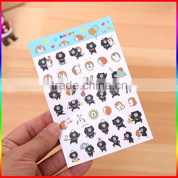 High Quality Adhesive Cute Cartoon Paper Sticker for Children photo-2