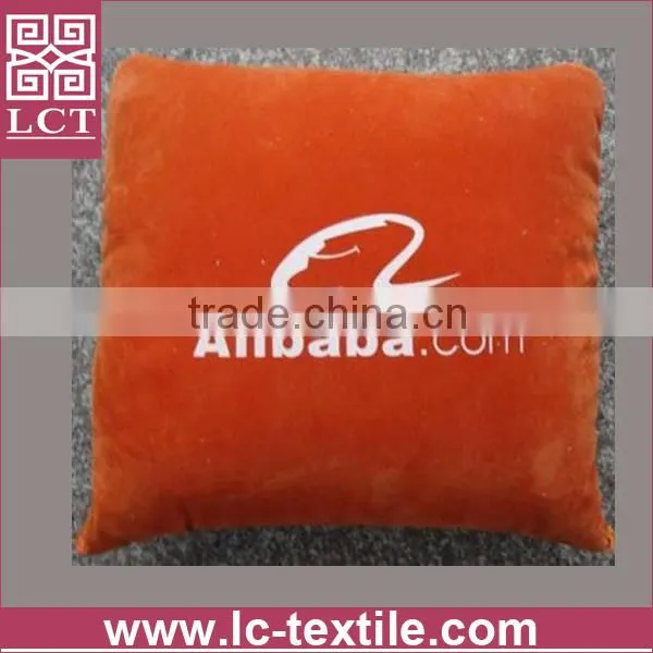Supply 2015 Lastest Design Good Thickness Flocking Fabric Custom Imprint Gift Cushion With Top Quality Sewing(LCTP0090)