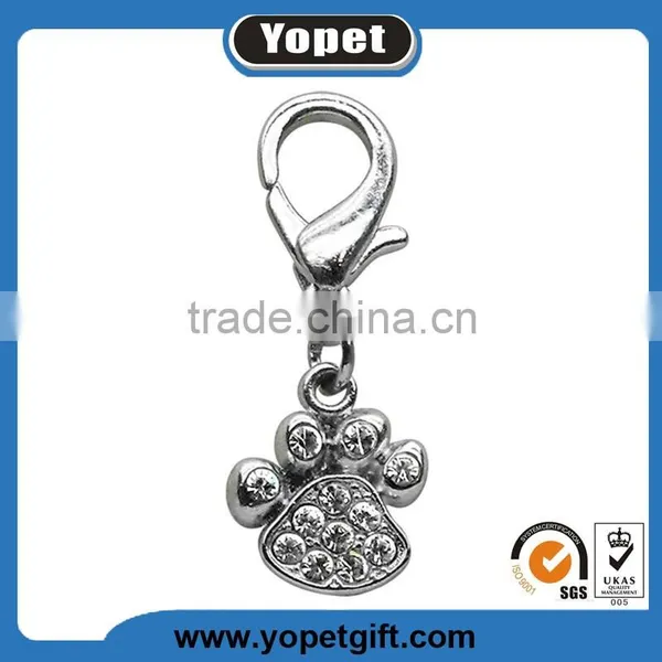 Crystal Pet ID Tags Chain Stainless Steel Dog Tag