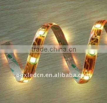 5050 yellow DC12V 30leds/m 5m/roll epoxy glue waterproof IP65 flexible strip