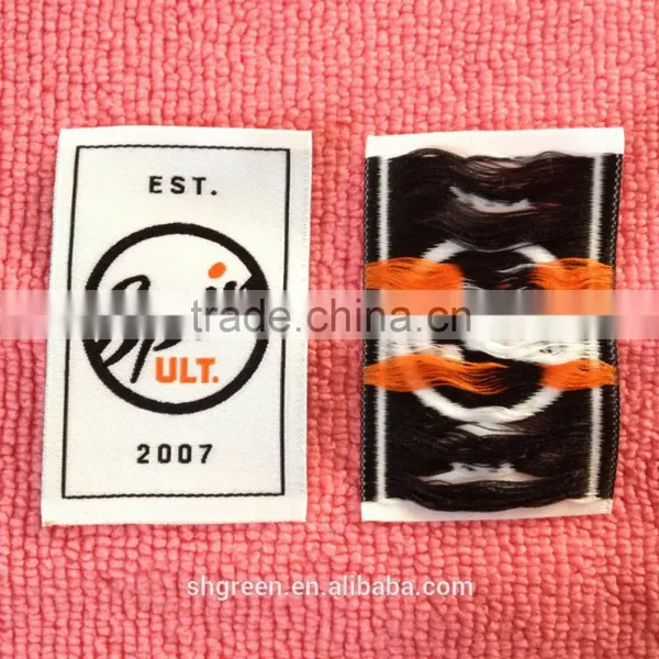 Flower Logo Woven/weaving Neck Label With End Fold photo-6