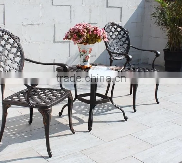 New Design Patio Furniture Cast Aluminum Bistro Table Set Outdoor Furniture photo-3