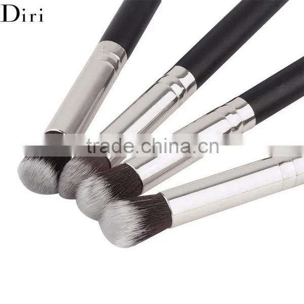 Portable Cosmetic 4pcs Black Angled Eye Liner Eyebrow Makeup Brushes photo-6