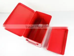 PT Medicine Storage Box Metal Red With White Cross Large photo-3
