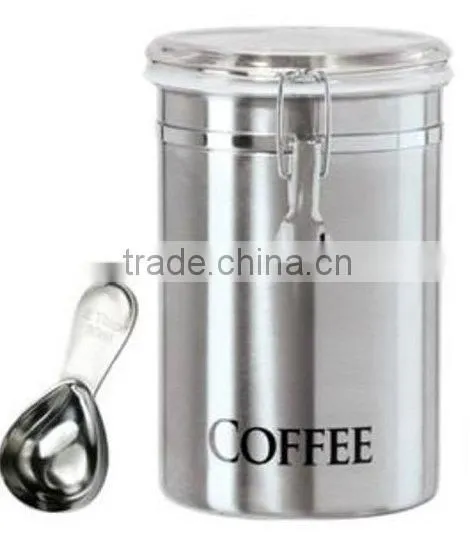 Coffee Canister With Stainless Steel Scoop Set photo-3