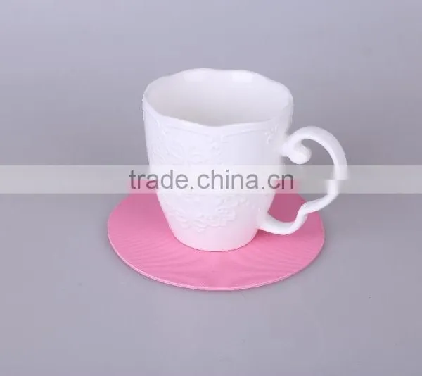 2015 New Products Home Used High Temperature Resist Eco-friendly Marerial EVA Pink Green and Blue Fresh Color Round Cup Coaster photo-4