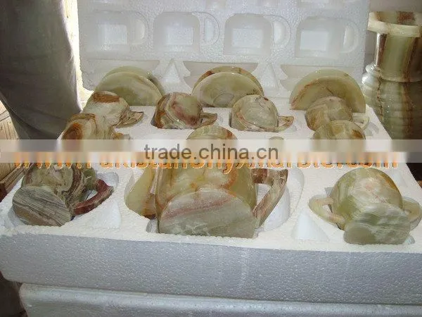 Buy Cheap NATURAL COLOR ONYX TEA SETS HANDICRAFTS photo-5